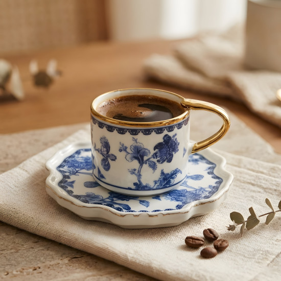 Coffee Cup and Saucer Set - 12 Pcs